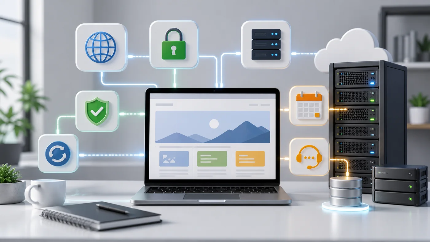 Хостинг сайта, домен, SSL, резервные копии и услуги поддержки сайта