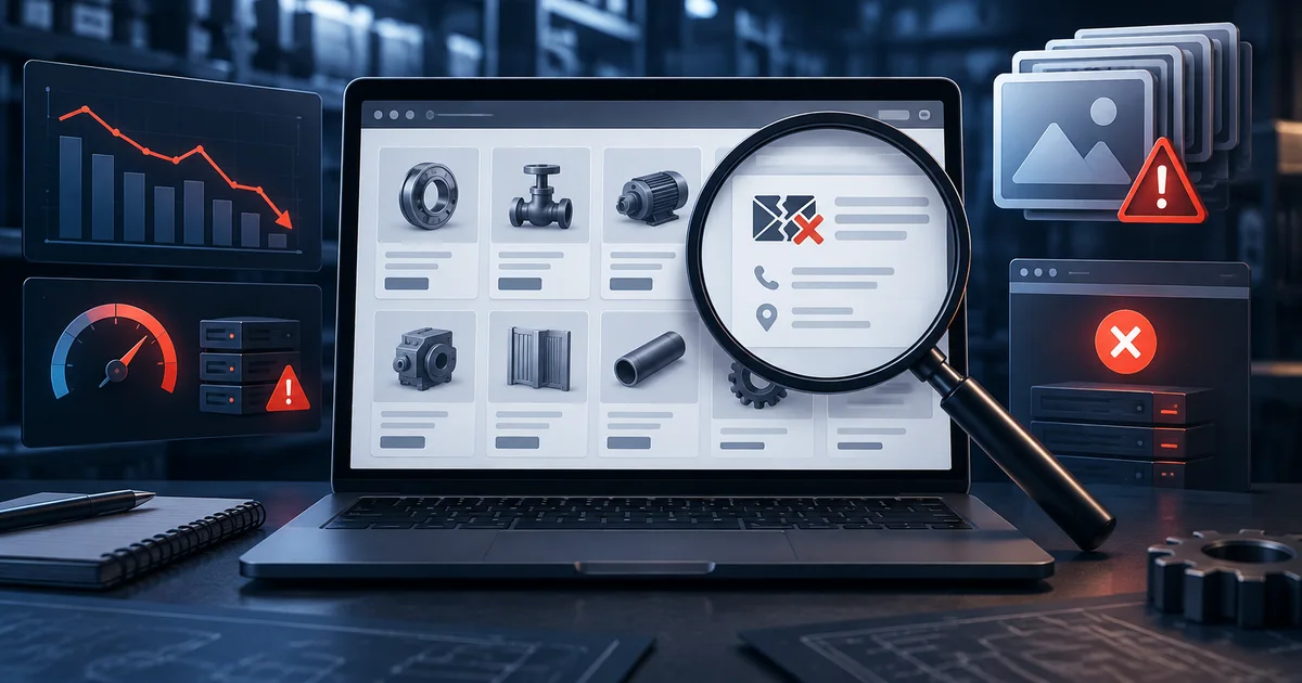 Аудит контактов, скорости и структуры крупного B2B-каталога